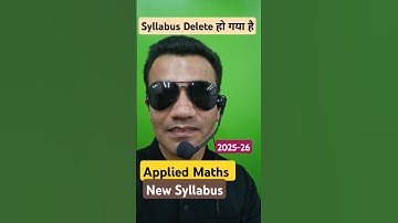 Class 12 Applied Maths New Reduced Syllabus 2025-26 | Applied Mathematics Syllabus 2025-26