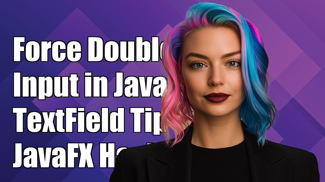 How to force a double input in a TextField in JavaFX? - YouTube