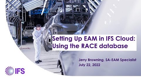 IFS Cloud 22R1 EAM Setup Training