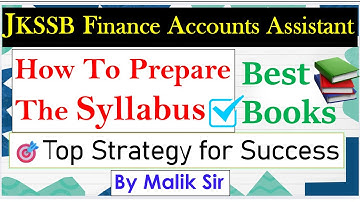 JKSSB Finance Accounts Assistant Syllabus Discussion | Best books | Top Strategy for success| Old