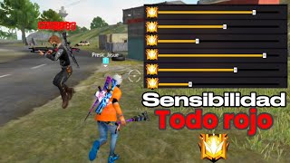 ✅ La mejor sensibilidad para dar todo rojo 🎁 en FREE FIRE