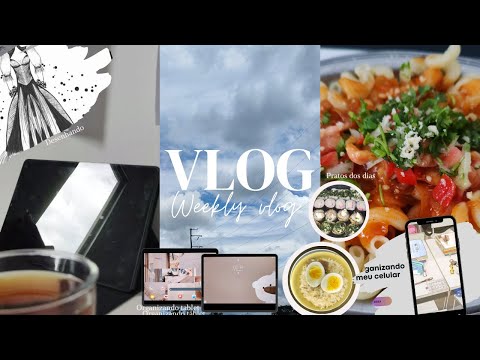 Weekly vlog✨: Vlog semanal_ desenhado_organizando meu celular📲/ tablet _descontração #vlog