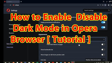 How to Enable  Disable Dark Mode in Opera Browser [Tutorial] Khmer Video 2024