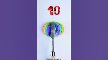 Mixing Wonderland Numbers 0 to 10 #colormixing #satisfying  #wonderland #shorts  #wonderlandnumbers