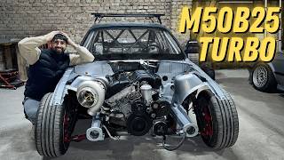 LA E36 REÇOIT POUR LA PREMIERE FOIS SON M50 TURBO ! / E36 DRIFTBUILD #6