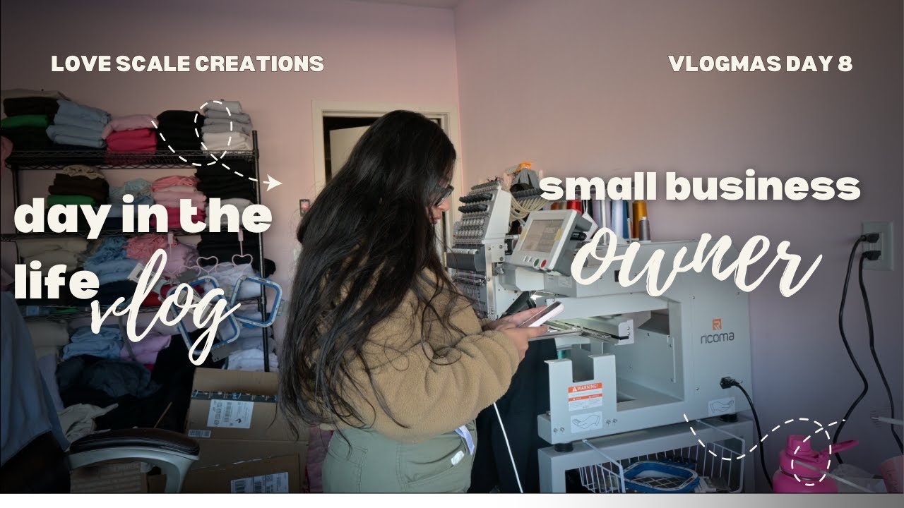 day in the life of a small business owner| vlogmas day 8