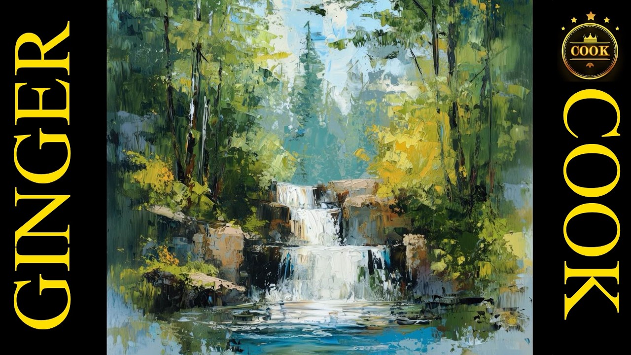 Impressionistic Acrylic Painting - Mastering Light & Water: Dramatic Forest Landscape Tutorial