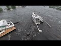 Hurricane Idalia slams Florida - boats smashing bridge from storm surge