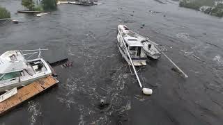 Hurricane Idalia slams Florida - boats smashing bridge from storm surge by WXChasing 971,284 views 7 months ago 8 minutes, 11 seconds