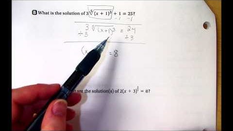Algebra II   6 5 Solving Square Roots and Radical Expressions video 1