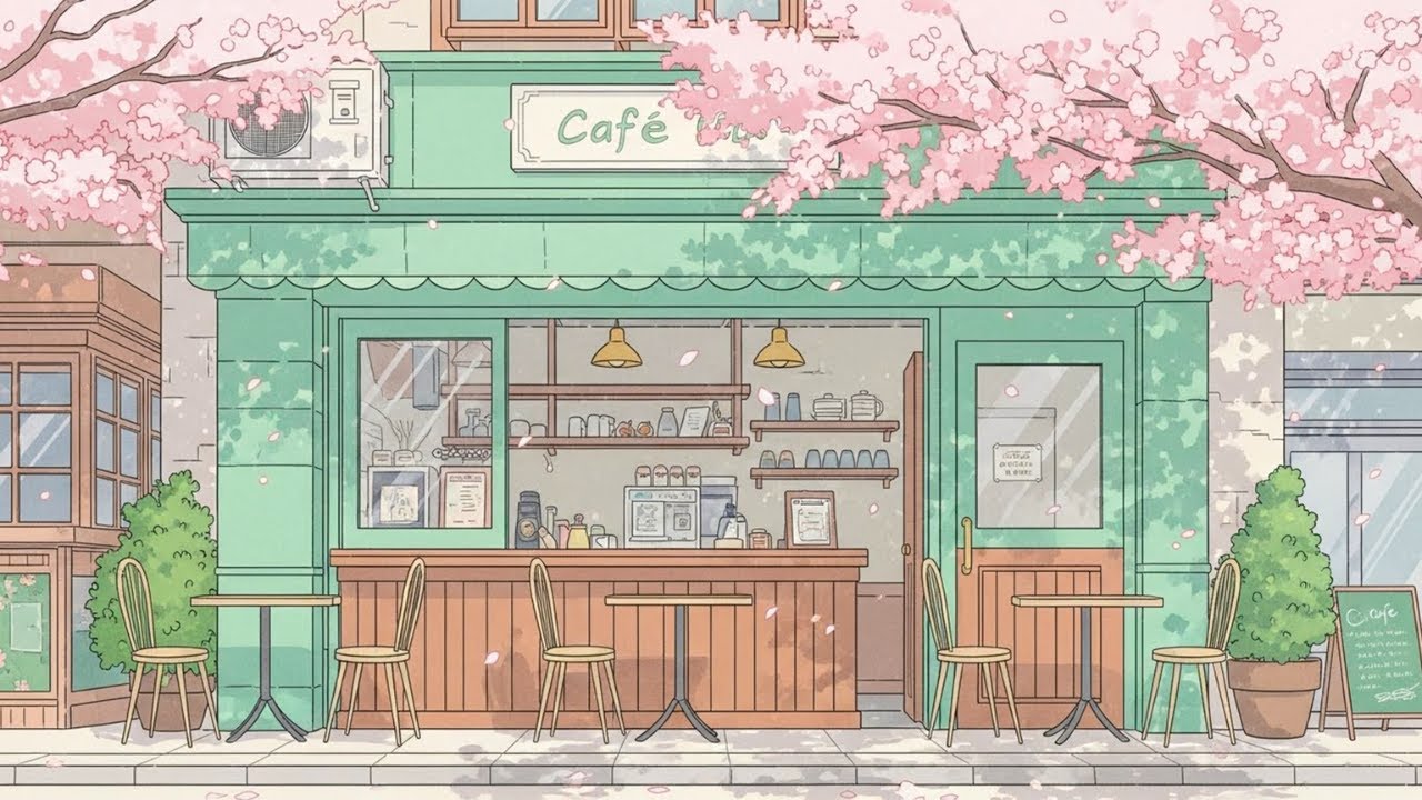 Lofi Study Music at a Japanese Sakura Café 🌸☕ Soft Focus Beats