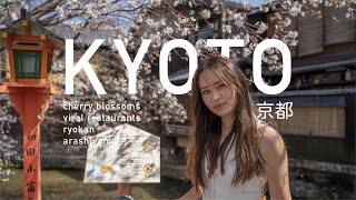 Spring in Kyoto: cherry blossoms,viral restaurants, ryokan hotel, arashiyama travel vlog