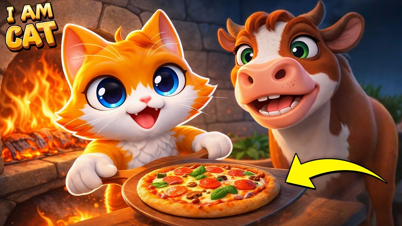 KOTEK PIECZE PIZZĘ DLA ZWIERZĄT NA FARMIE w I Am Cat!