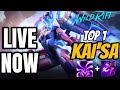 Live kexstar adc wild rift  top 1 kaisa rank push