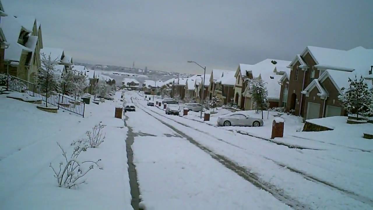 Record Snow Dallas YouTube