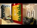 Living Room Wall Decor Ideas | Modern Home Wall Interior Design |Wooden Wall Lights Decorating Ideas