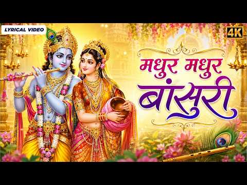 Beautiful Radha Krishna Bhajan | Madhur Madhur Bansuri | मधुर मधुर बांसुरी भजन | Divine Flute Music