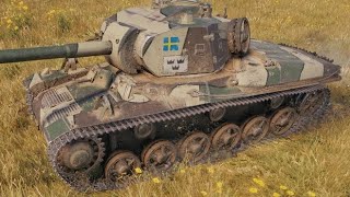 world of tanks gameplay (strv m/42 Swedish tier V tank 🇸🇪)