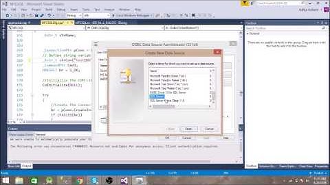 MFC application connection to SQL SERVER using ADO(vc++)