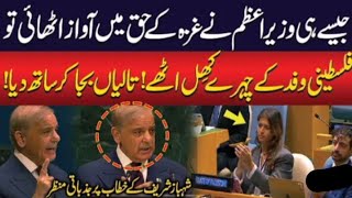 PM Shehbaz Sharif Speaks for Gaza at UN | Palestinian Delegation Applauds | Emotional Movements