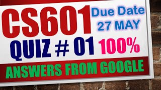 cs601 quiz 1 2023|cs601 quiz 1 solution 2023|cs601 quiz 1 spring 2023|#cs601 #quiz #quiz1 #2023 #vu