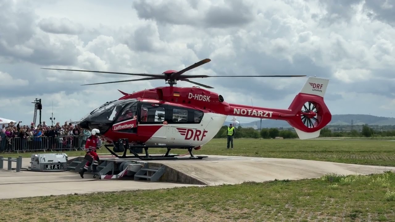 DRF Luftrettung | Start Christoph 51 | Airbus H145 D3 Retrofit | D-HDSK | Flugplatz Pattonville