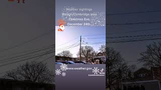 Weather Boston/Cambridge area on Christmas Eve, December 24th. Sunny. Frigid Cold..High 22'/Low 13' Profile