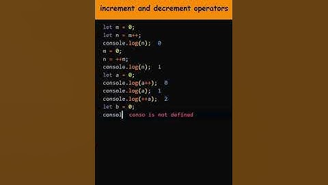 JavaScript postfix++ and ++prefix increment and decrement operators
