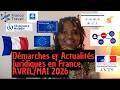 DEMARCHES ADMINISTRATIVES EN FRANCE: Actualités juridiques Avril/mai 2026: