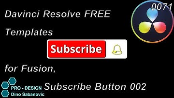 0071 Davinci Resolve FREE Templates for Fusion Subscribe Button 002