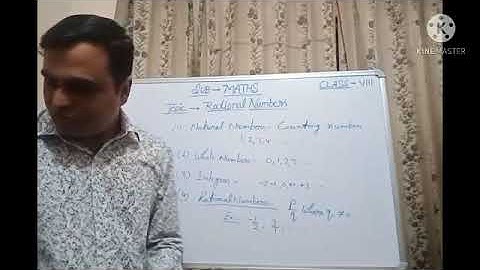 Class 7th   Maths   Ch 4 Rational Numbers   Video by school teacher