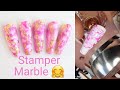 Easy marble nails fun with stamper. Quick and easy marble nails