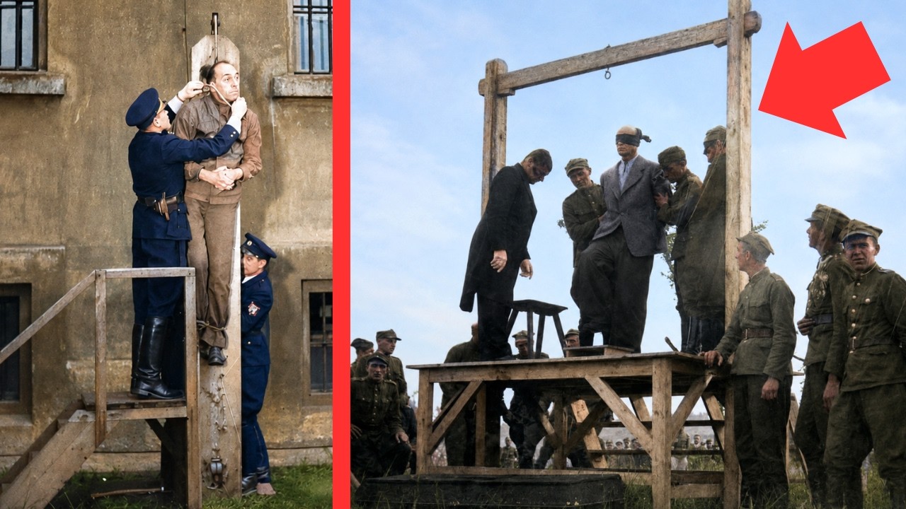 On October 16, 1946, ten condemned Nazi leaders were hanged inside Nuremberg prison's gymnasium, and the executions went horrifically wrong. American executioner John C. Woods used a standard drop...