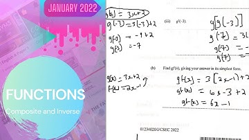 CSEC Maths  January 2022 - Q4 Functions