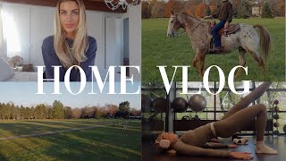 home vlog: being productive, workout routine, tommy is here!!