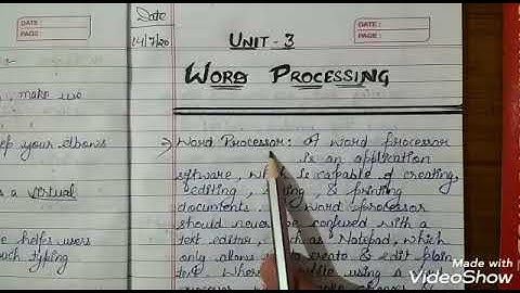 Class IX|Unit 3 : Word Processing (Part 1)