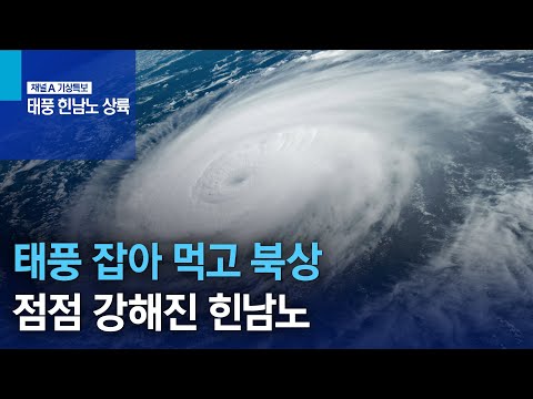 <strong>태풍</strong> 잡아 먹고 북상…점점 강해진 힌남노 | 뉴스특보