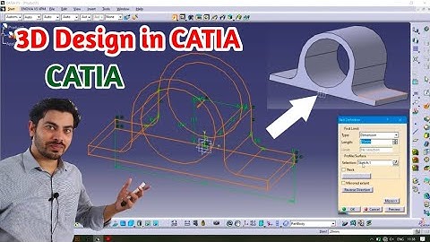 Part design in Catia | how to make part in Catia 3 D design in Catia | plummer block Design