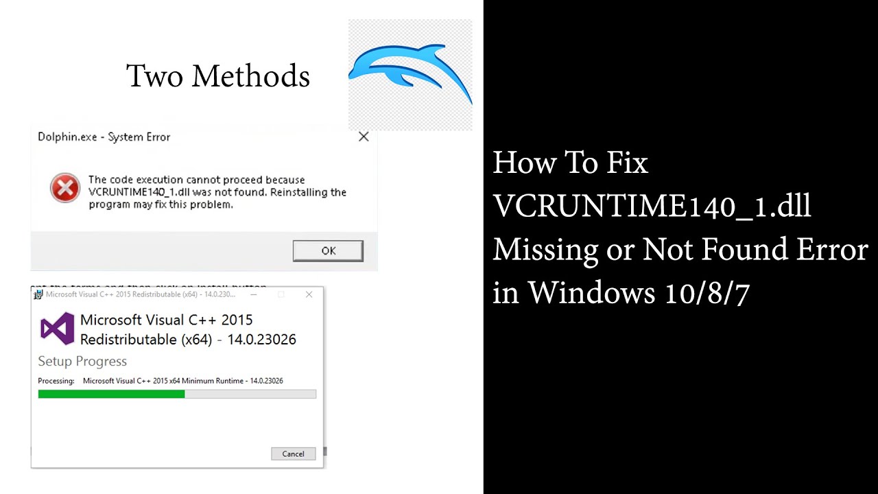How To Fix Vcruntime140 1 Dll Missing Or Not Found Error In Windows Youtube