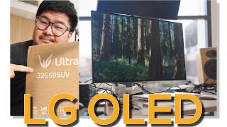 LG's New 4K OLED Gaming Displays: Almost Perfect...for EVERYTHING? Unboxing & Setup (32GS95)