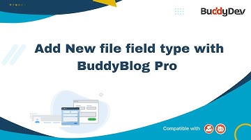 Add New file field type with BuddyBlog Pro