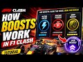 How boosts work in F1 Clash: Tutorial, Boost Guide for F1 Clash