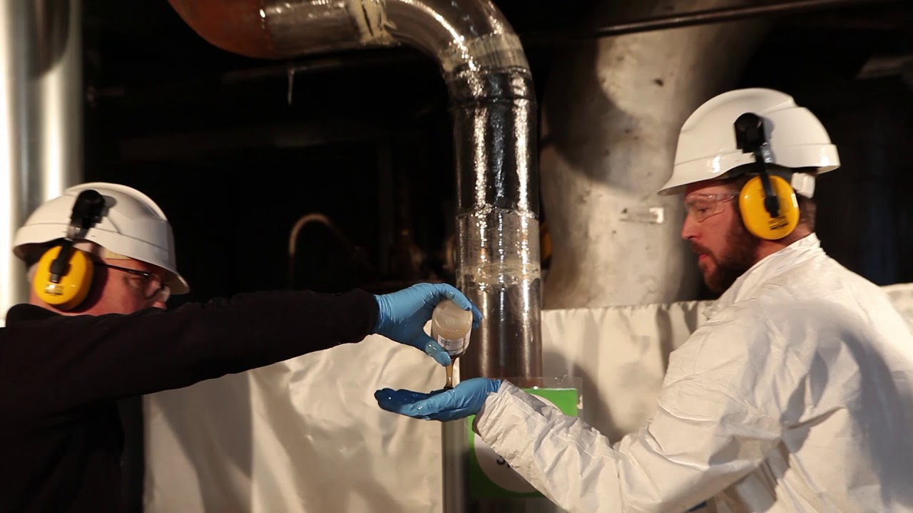 Обработка трубы Composite repair of pipeline.