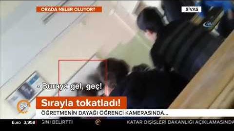 Sivas'ta skandal görüntüler! Öğretmenin sıra dayağı öğrenci kamerasında