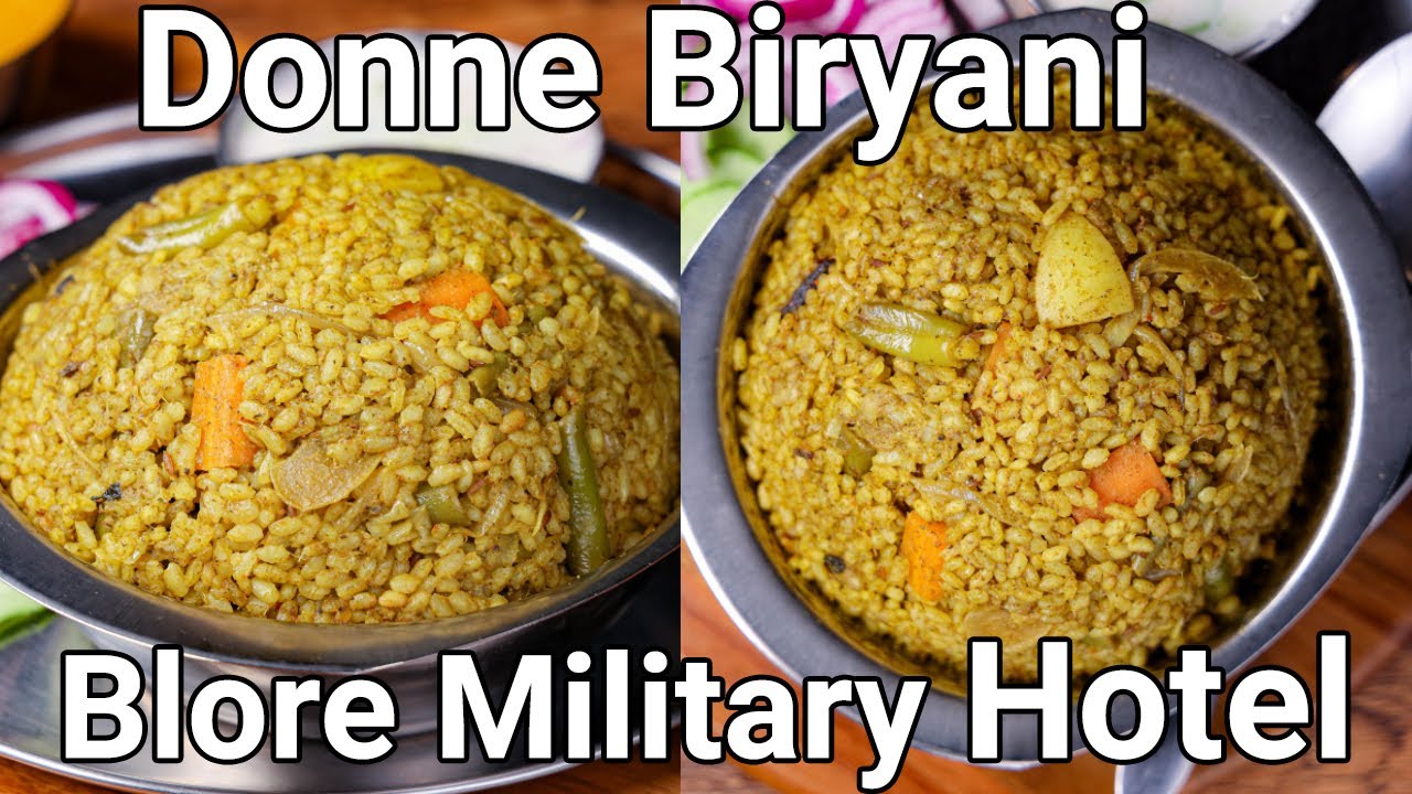 Bangalore Military Hotel Special Donne Biriyani Recipe | Nati Style Veg Dhonne Biryani with Raita | Hebbar | Hebbars Kitchen