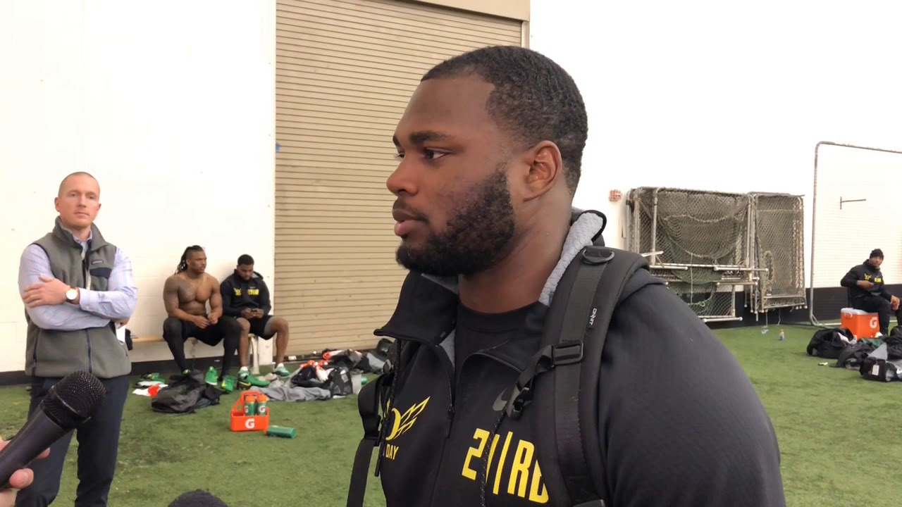 Royce Freeman at Oregon pro day