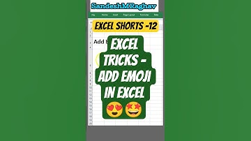 Dag 12 - Emoji toevoegen in Excel in het Engels #excel #spreadsheets #tips