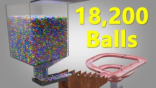 18,200 Colorful Balls Marble Run Loop animation V11