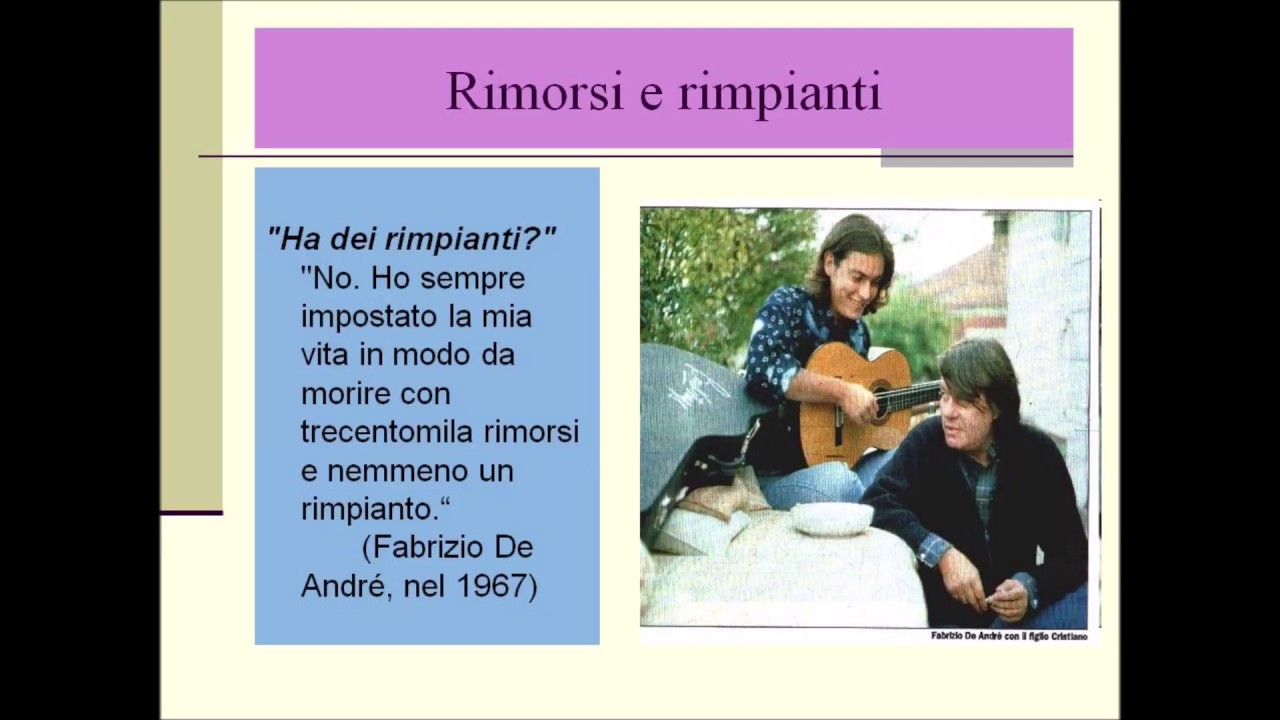 Il suonatore Jones di Fabrizio De André - YouTube