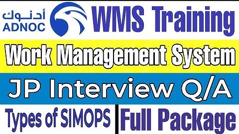 How many types of SIMOPS do we have as per ADNOC WMS? | ADNOC interview Questions for JP Interview